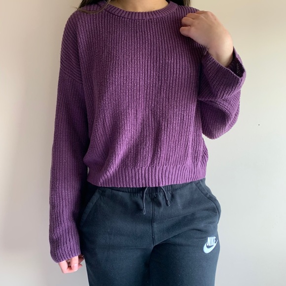 🧸2/$25🧸Garage Purple Knitted Sweater - Picture 4 of 5